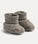 Wool Fleece Booties Lei -  Brown Melange