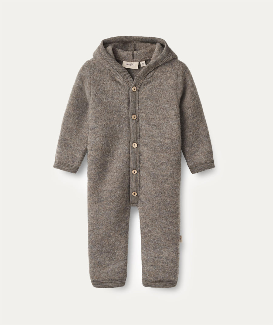 Wool Fleece Suit Ata -  Brown Melange