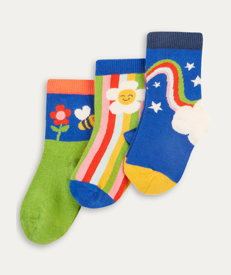 Little Socks 3 Pack - Retro Happy Multipack