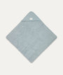 Muslin/Terry Hooded Towel - Powder Blue