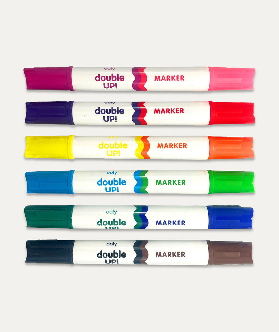 Double Up! Double Ended Markers Set of 6 / 12 Colours - Multi