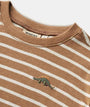 T shirt L/S Dallas -  Caramel stripe