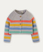 Bright as a Button Cardi - Grey Marl Stripe