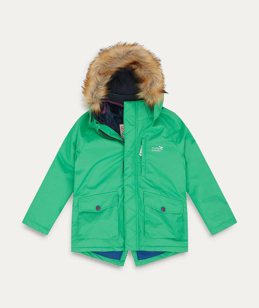 3 in 1 Waterproof Parka Jacket - Green