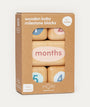 Wooden Baby Milestone Blocks - Multi