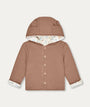 Bear Print Reversible Hooded Jacket - Honey Bear Print