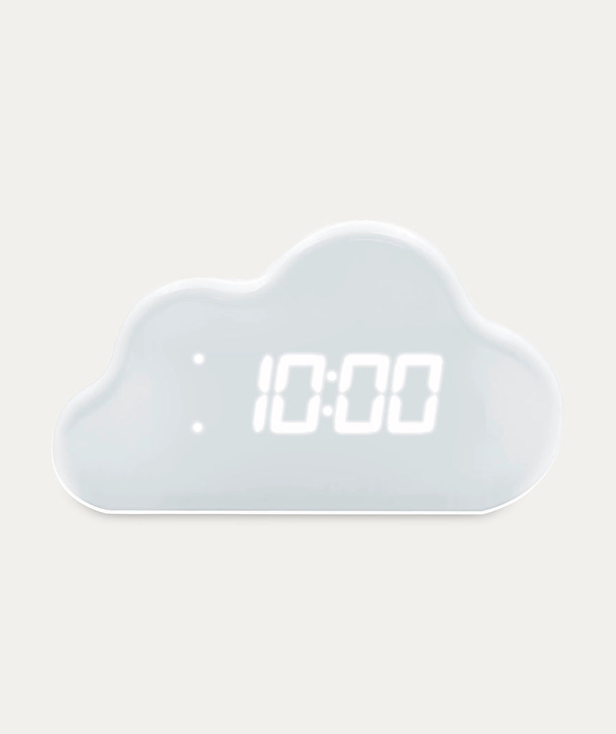 Digital Cloud Alarm Clock with Thermometer: White