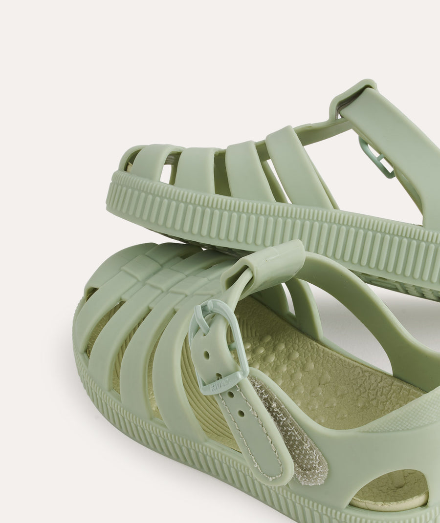 Buy the Green KIDLY Label Jelly Sandal | KIDLY