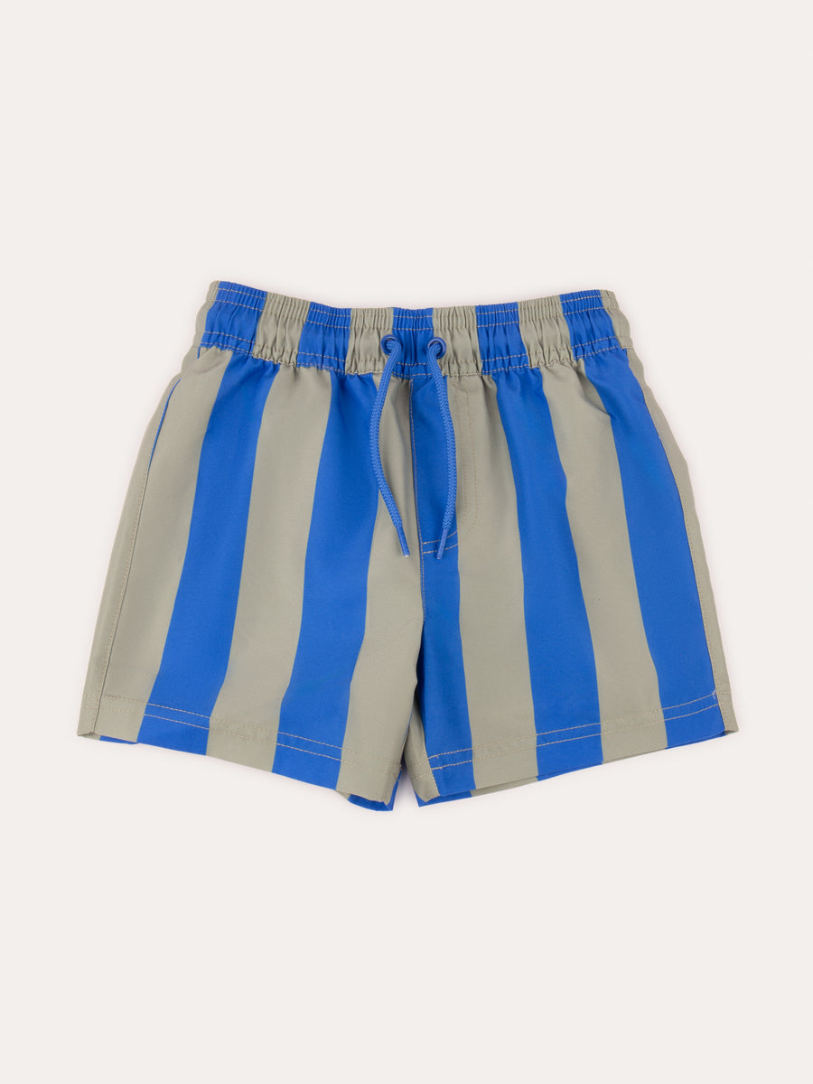 Recycled Swim Shorts -  Blue Stripe