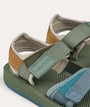 Monty sandals: Hunter green mix