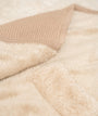 Knitted Wrap Blanket: Beige