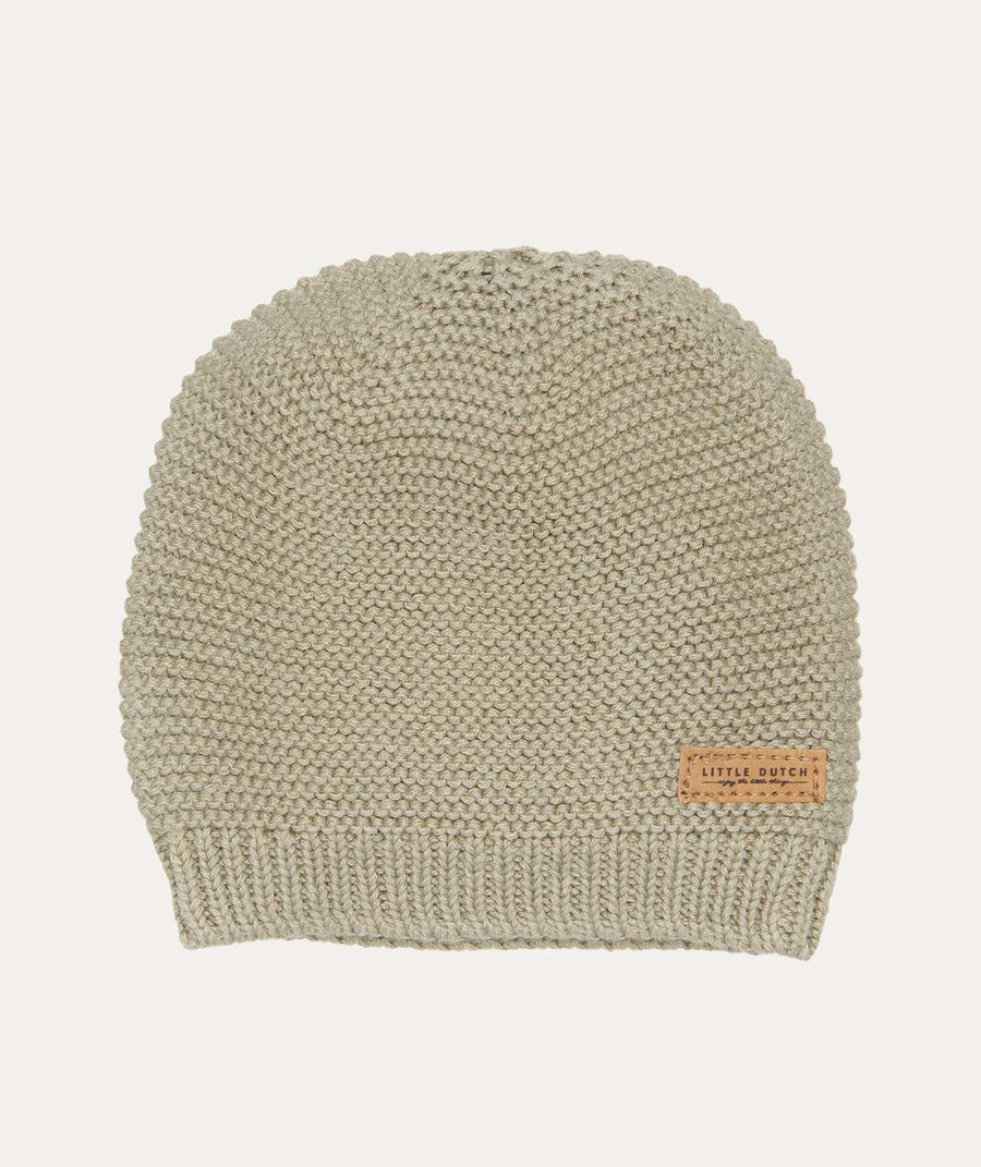 Knitted Baby Cap - Olive