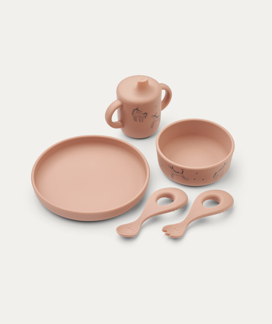 Ryle Printed Tableware Set - Unicorn / Pale Tuscany