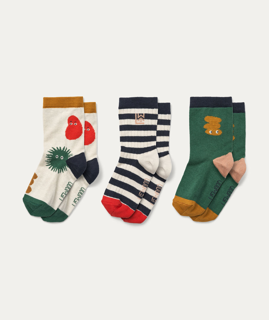 3 Pack Silas Socks - Multi