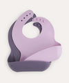 2 Pack Silicone Bibs - Lilac Mix