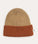 Organic Colourblock Beanie - Amber Mix