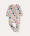 Organic Zip Sleepsuit - Animal Shapes