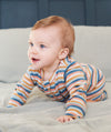 Organic Zip Sleepsuit - Multi Stripe