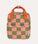 Small Checkerboard Backpack - Sprout Green + Flower Pink